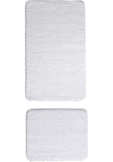 Koza Home Mino Kaydırmaz Taban Beyaz Banyo Paspası Beyaz