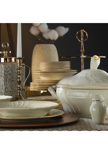 Evaliza Caserta Altın Yemek Takımı 101 Parça