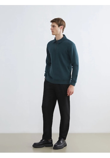 Lc Waikiki Petrol Dik Yaka Erkek Sweatshirt