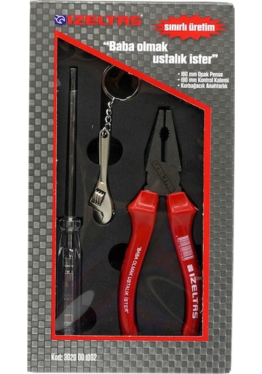 İzeltaş Babalara Özel Pense Kontrol Kalemi Seti Anahtarlıklı – 3020001002