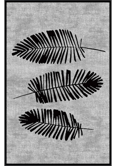 Rovigo Home Dijital Baskı Yıkanabilir Kaymaz Taban Salon Halısı Rvg1861-sm185 Gri