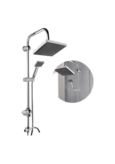 Hitfoni Black Yağmurlama Robot Tepe Duş Sistemi Çok Fonksiyonlu Duş Seti Krom