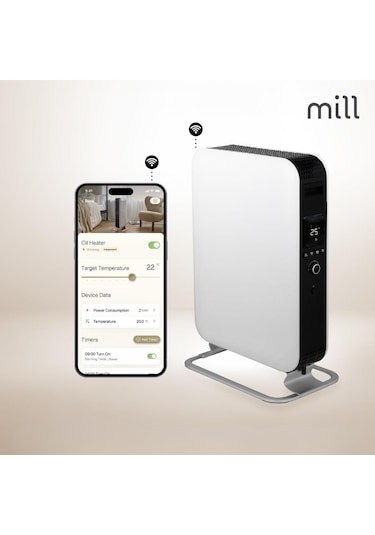 Mill Elektrikli Taşınabilir Yağlı Radyatör Isıtıcı Wifi Bağlantılı