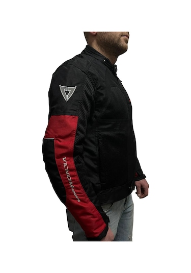 Venom Dynamic V2 Dört Mevsim Motosiklet Montu Kırmızı - Siyah