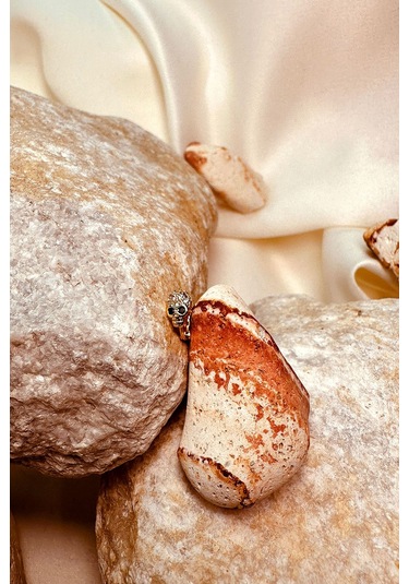 Skull Tasarım Taşlı Halka Altın Gold Renk 316l Stainless Steel Çelik Piercing Tragus Helix Altın