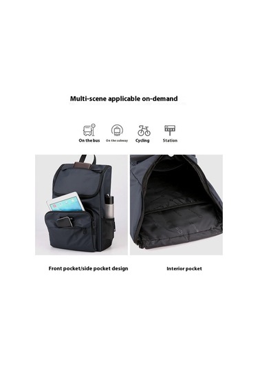 Tough Slhs 3405 Şık Günlük Sırt Çantası Büyük Kapasiteli Sırt Çantası İşe Gidiş Laptop Çantası Gri