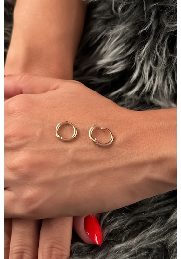 Fiyonk Kuyumculuk 14 Ayar Altın Mini Halka Küpe 2 001