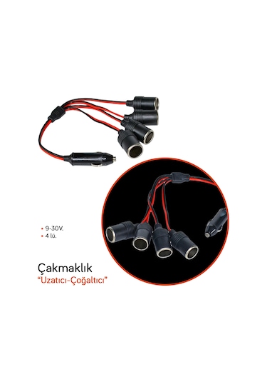 Carub Çakmaklık Uzatıcı 9-30v Dişi 4 Lü Br1700816