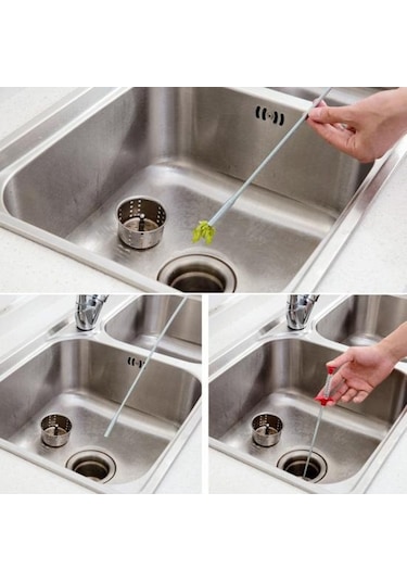 Bükülebilir Lavabo Temizleme Kanca Kanalizasyon Tarama Aracı Mutfak Bahar Boru Saç Çıkarıcı