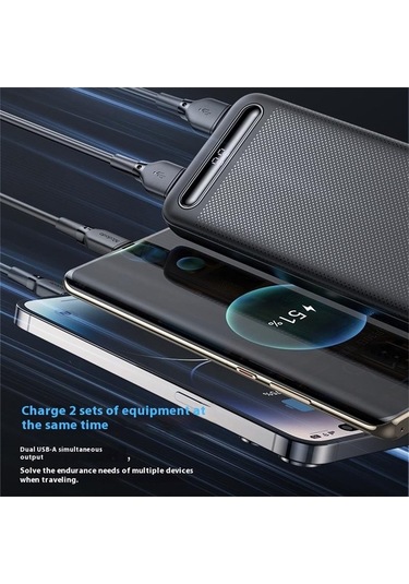 Tongxida Mcdodo Mc-4420 10.000mah Küçük Güç Bankası Dijital Ekranlı Harici Şarj Cihazı Siyah Siyah