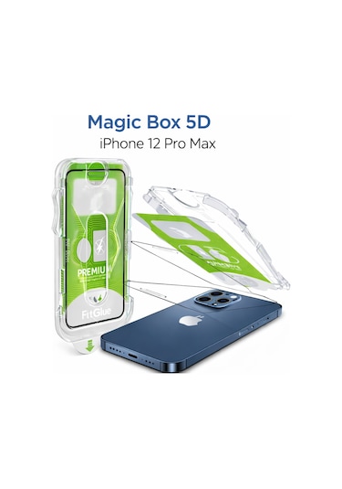 Apple iPhone Uyumlu  12 Pro Max Epro 5d Şeffaf Ekran Koruyucu Cam Full Kaplama