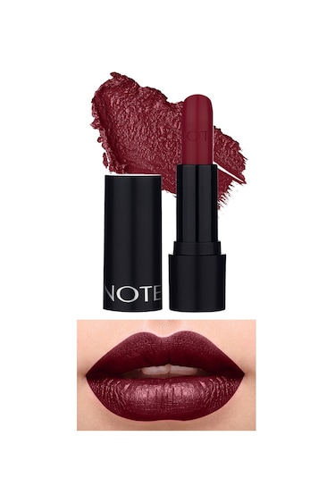 Note Cosmetics Deep Impact Lipstick Kremsi Dokulu Yarı Parlak Ruj 14 Warm Cherry - Kırmızı