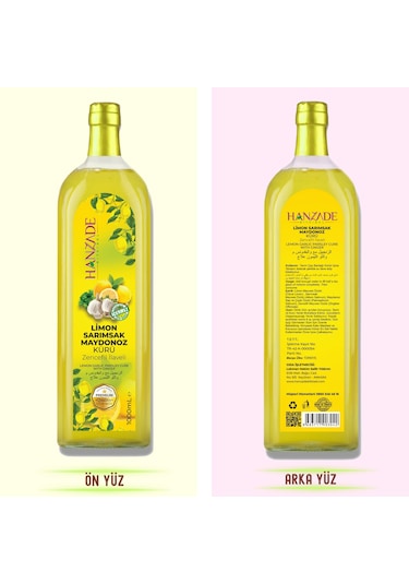 Hanzade Bitkisel Limon Sarımsak Maydanoz Kürü Cam 1 L
