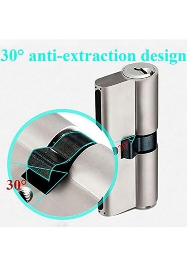 Prestigegoods Sx004 Hırsızlığa Karşı Kapı Kilidi Silindiri Avrupa Standardı Kabak Deliği 70/80/90mm Tek/çift Açılış Gümüş Gümüş