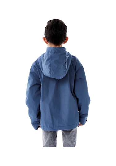 Benitto Kids Erkek Çocuk Kapüşonlu Mevsimlik Yağmurluk 51366 Mavi