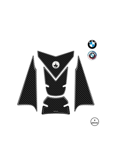 Bmw F850 Adv 2025 İle Uyumlu Kaydırmaz 6d Karbon 6 Parça Tank Pad Seti Gc70 KARBON