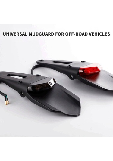 Pazly Evrensel Off-road Araç Ve Motosiklet Çamurluğu Led Arka Işıklı, Güçlü Yansıtma Destekli