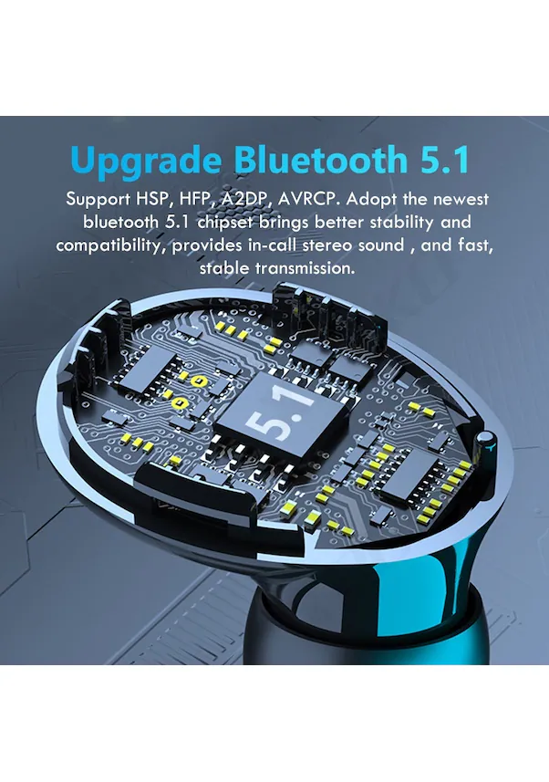 Bukrem Store BUK-M10 Bluetooth 5.3 Kablosuz Kulak İçi Kulaklık