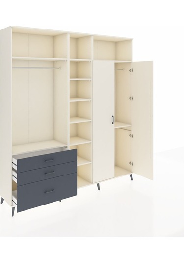 Hyperion Dolap 10 Raflı 3 Çekmeceli 2 Askılı 220x44x243 Aytaşı-aytaşı/antrasit Aytası/antrasıt Hyperion Dolap 10 Raflı 3 Çekmeceli 2 Askılı 220x44x243 Aytaşı-aytaşı/antrasit Aytası/antrasıt