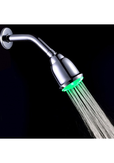 Shineyee Led Su Akışı İle Çalışan 3 Renk Sıcaklık Algılama, Yüksek Basınçlı, G1/2 İç Dişli 20mm Abs Duş Başlığı Bağlantı Borusu Hariç Diğer