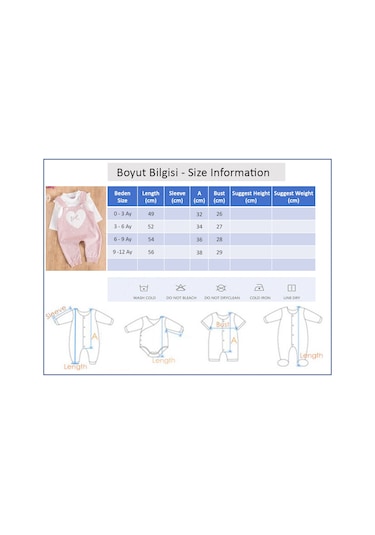 Kalp Desenli Fiyonklu Kız Bebek Tulum Salopet Takım Kırmızı