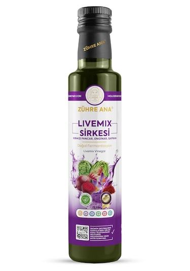 Livemix Sirkesi Doğal Fermantasyon Livemix Vinegar 500 Ml
