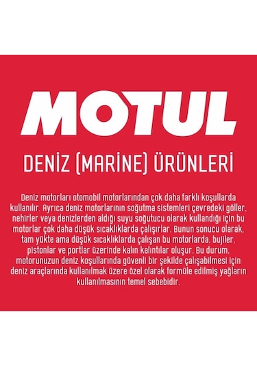 Motul Marine Outboard Tech 4t 10w-30 1 Lt Tekne Motor Yağı (2 Ade