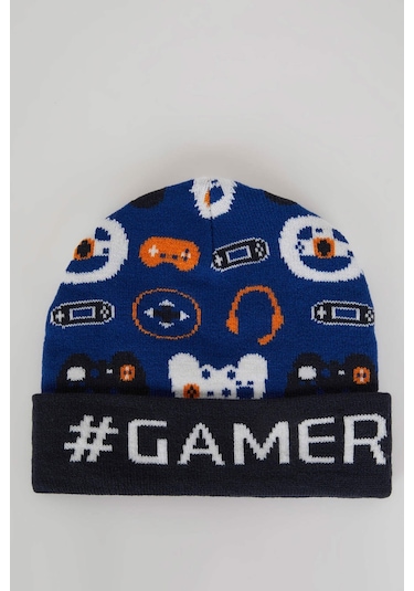 Defacto Erkek Çocuk Desenli Triko Bere A5466A823WNKR1