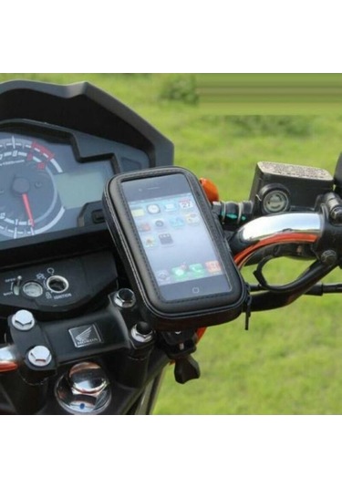 Zyzqstore Motorsiklet Su Geçirmez Telefon Kılıfı - 7 Inç Xl Telefon Tutucu Siyah