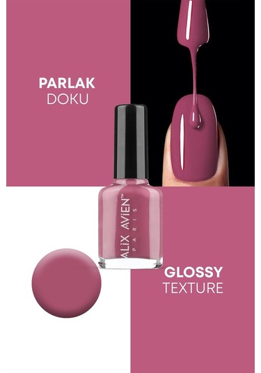 Alix Avien Gül Kurusu Oje 11 Yüksek Pigmentli Uzun Süreli Kalıcılık Hızlı Kuruma Nail Lacquer 11