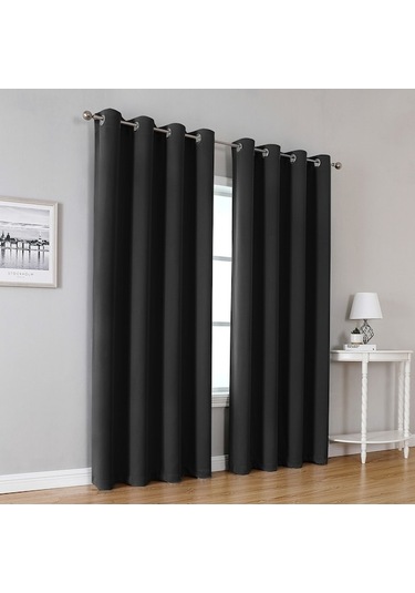 Novahub Festnight Siyah Termal İzolasyonlu Karartma Perdeleri, 2 Parça, Oturma Odası İçin, Enerji Verimli, Huzurlu Uyku Diğer