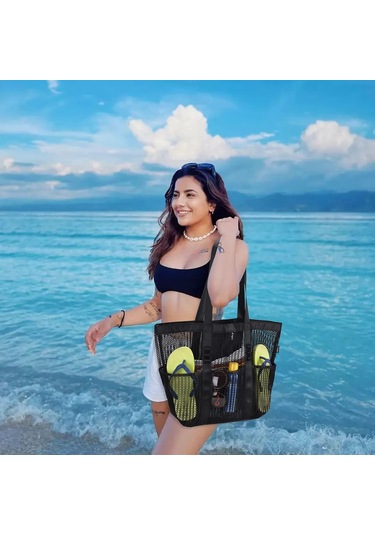 Springsun Kadınlar İçin 2023 Güncellenmiş Ağızlı Plaj Çantası - Su Geçirmez, Çok Cepli Aile Turizmü Ve Yüzme Çantası