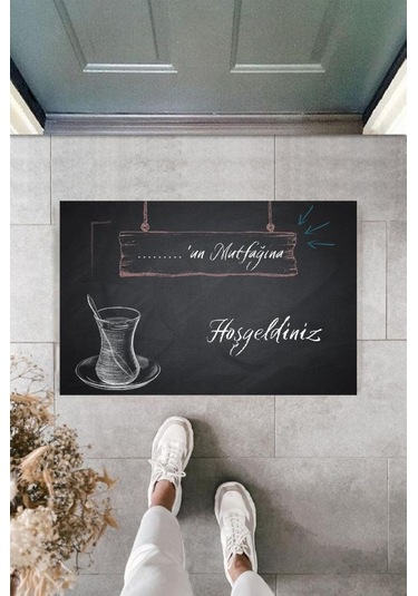 Dijital Baskı Kişiye Özel İç Kapı Dekorasyon Paspas Ps11290