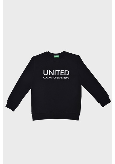 United Colors Of Benetton Erkek Çocuk Sweat Bntb21877 Siyah Siyah