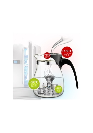 Sones Kamjove Elegant Cup Çaydanlık Isıya Dayanıklı Cam Çay Seti, Stil:tp-757 700ml Diğer