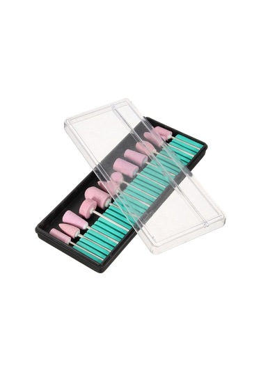 12x Parlatma Taşlama Başlığı Aletleri Tırnak Sanatı Seramik Matkap Uçları