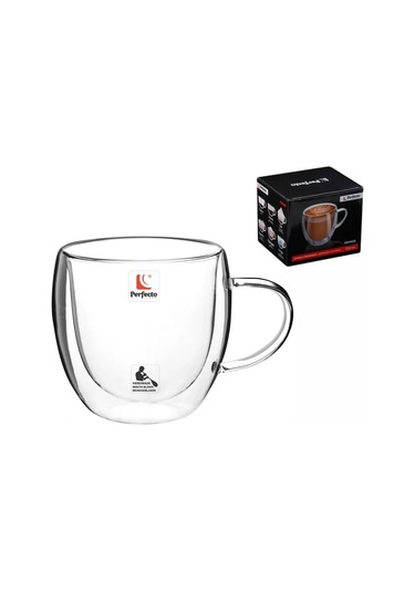 Perfecto Lınea Çift Tabanlı Cam Kahve Ve Çay Kupası 250 Ml 197210973 Beyaz