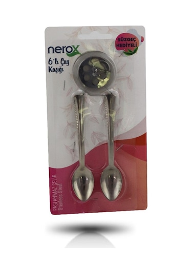 Nerox Çay Kaşığı Kartela 6'lı Süzgeç