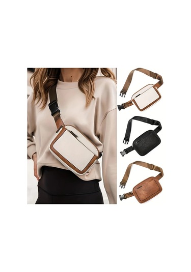 Sunshine011 1 Adet Koyu Kahverengi Ayarlanabilir Askılı Bel Çantası, Hafif Fermuarlı Koşu Ve Spor İçin 1 Adet Koyu Kahverengi