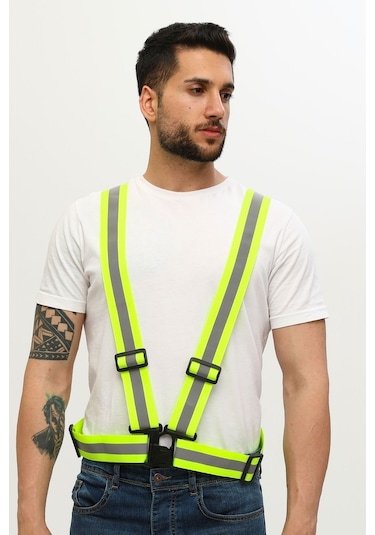 Uniprom Yüksek Görünürlüklü Reflektörlü Ikaz Yeleği, Motorsiklet Motor Bisiklet Scooter Yeleği Neon Sarı