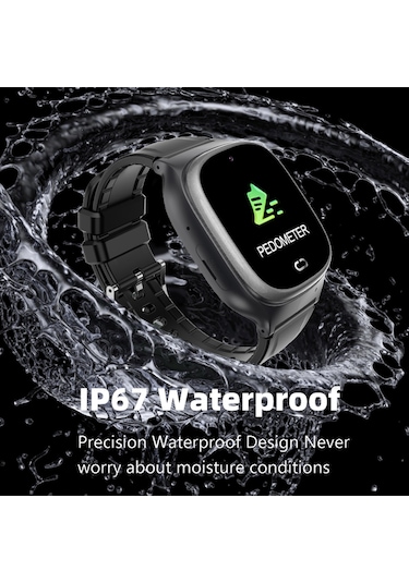 Geeksen Td-45 2g Çocuk Akıllı Telefon Saati Çocuk Sos Çağrı Sesli Sohbet Ip67 Su Geçirmez Nano Sım Kart Yuvası İle Lbs Konum Kamera Saat Silikon Kayış Kız Erkek Oyuncakları Akıllı Saat (İthalatçı Garantili)