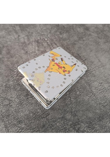 Cep Ayna Pokemeon Pikachua Makyaj Çanta Seyahat Taşınabilir Ayna Kozmetik Büyüteç Kompakt Çok  Renkli