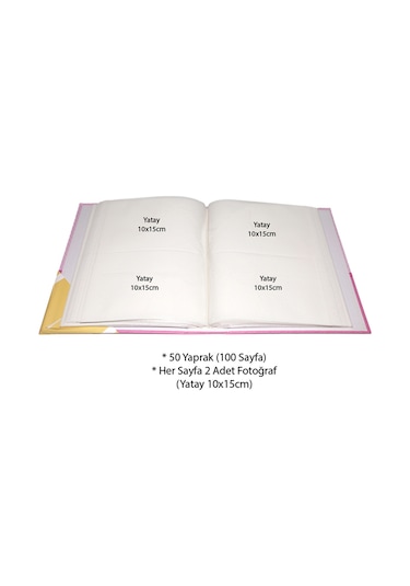 Rabsev 10x15cm 200 Fotoğraf Kapasiteli Ciltbezli Lüks Fotoğraf Albümü RS9206-B