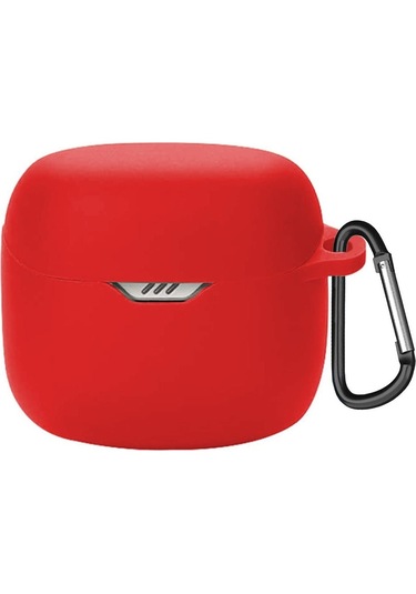 Jbl Tune Flex Uyumlu Silikon Kancalı Kılıf Ürün Kulaklık Değil Kırmızı