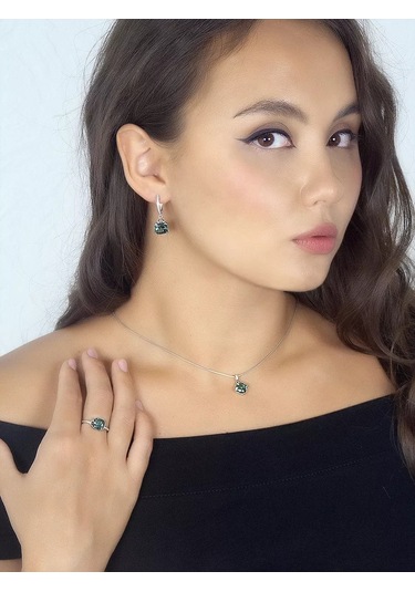 Lair Prasiolit Taşlı Gümüş Kolye Ucu 178782547