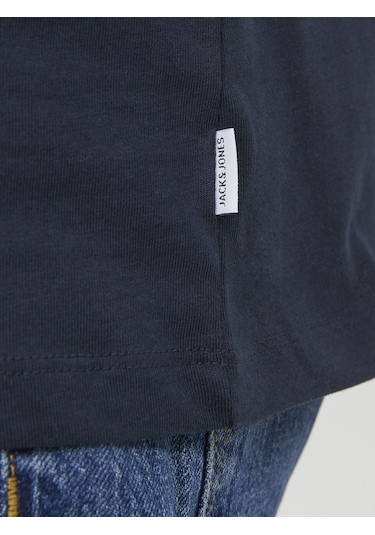Jack & Jones Erkek Bisiklet Yaka Basic Tişört - Organic Navy Blazer