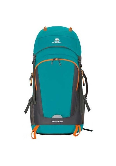 Ebitda Avrupa Ve Amerikan Stilinde 55+10l Su Geçirmez Dağcı Çantası - Hafif Ve Dayanıklı Göl Mavisi Outdoor Sırt Çantası Mavi