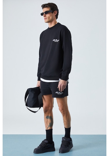 Federer Erkek Uzun Kollu Regular Bisiklet Yaka Siyah Eşofman Takımı