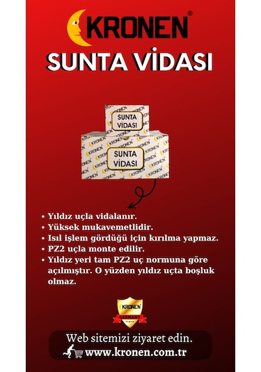 3,5 X 30 Sunta Vidası