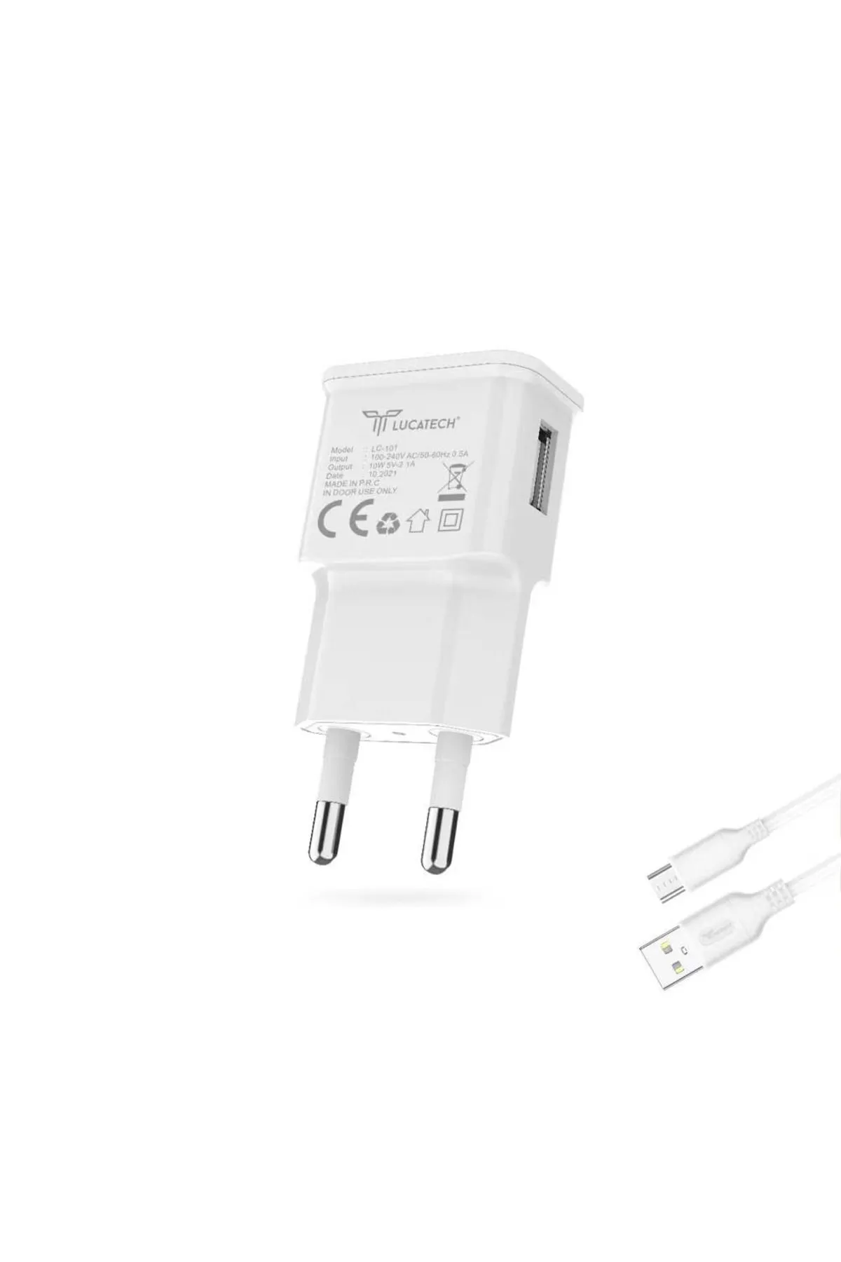 Abatech Usb Micro Girişli Adaptör Ve Kablo Şarj Aleti 12w 2.1a Beyaz